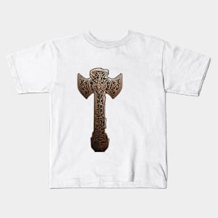 Mystical Bronze Celtic Axe Graphic No. 585 Kids T-Shirt